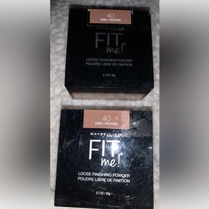 2 Maybelline Fit Me Loose‎ Finishing Powder 40 Dark/Profond 0.7 Oz. NEW!